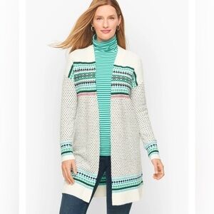 Talbots BRETON FAIR ISLE CARDIGAN size 3X